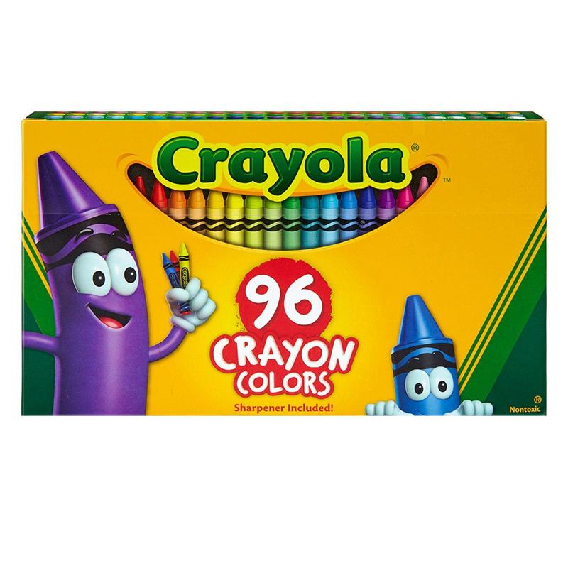 Craytastic! Bulk Crayons, 30 Individual Boxes of 8 colors/count Class Pack  - Full Size, Premium (Red, Yellow, Green, Blue, Purple, Brown, Black)