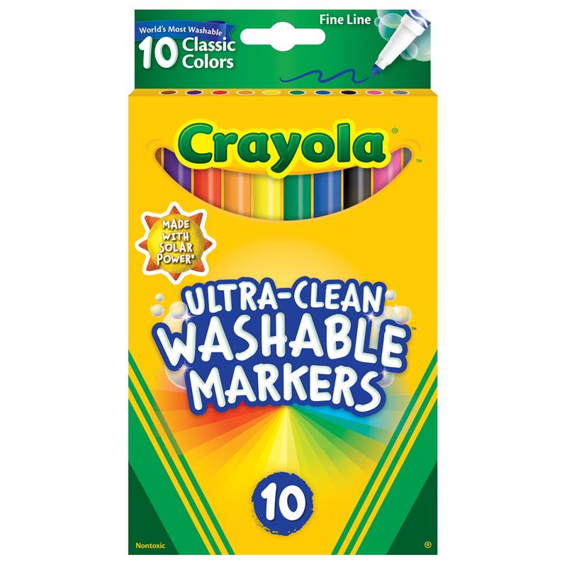 Knowledge Tree  Crayola Binney + Smith Fine Line Markers, Classic Colors,  Pack of 10