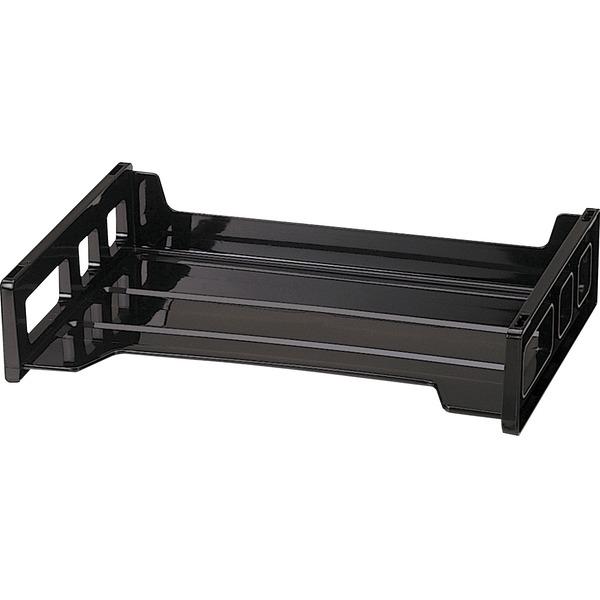 OIC Black Side-Loading Desk Trays - 2.8