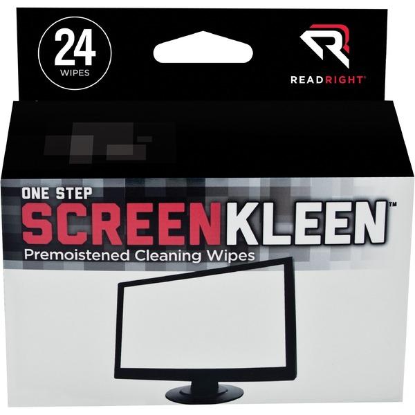 Read Right One Step CRT Screen Cleaning Wipes - 24 / Box