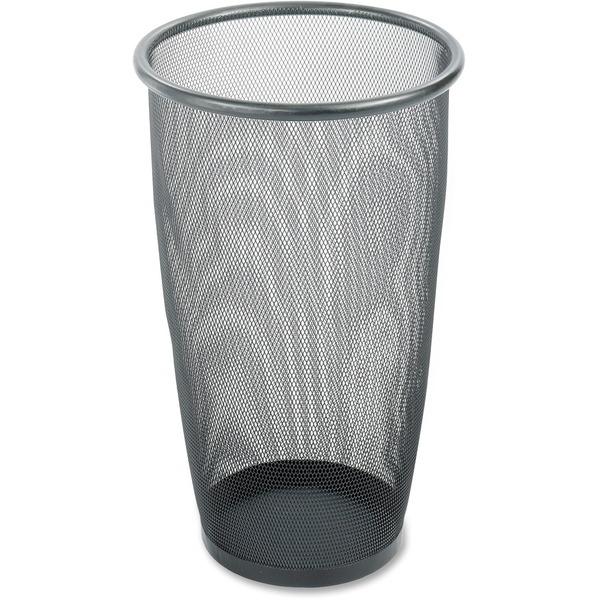 Safco Round Mesh Wastebaskets - 9 gal Capacity - Round - 13.50