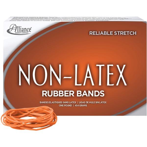 Alliance Rubber 37196 Non-Latex Rubber Bands - Size #19 - 1 lb. box contains approx. 1440 bands - 3 1/2