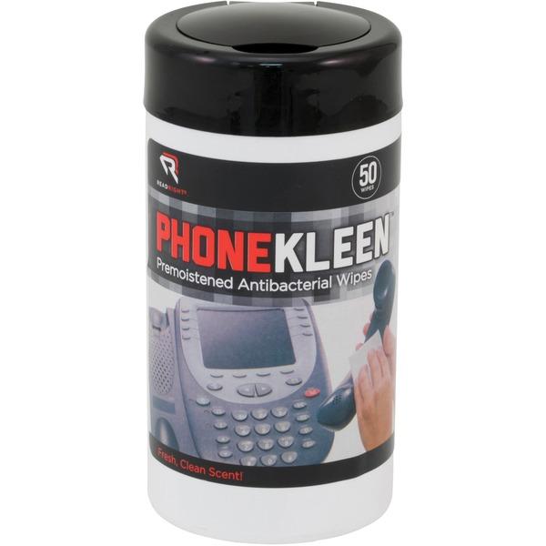 Read Right PhoneKleen Antibacterial Wipes - For Telephone - Pre-moistened