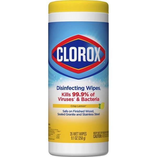 Clorox Bleach-Free Scented Disinfecting Wipes - Ready-To-Use Wipe - Crisp Lemon Scent - 8