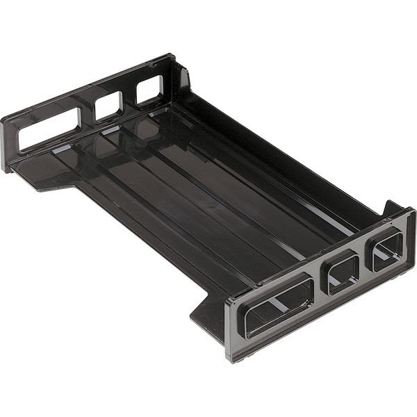 OIC Black Side-Loading Desk Trays - 2.8