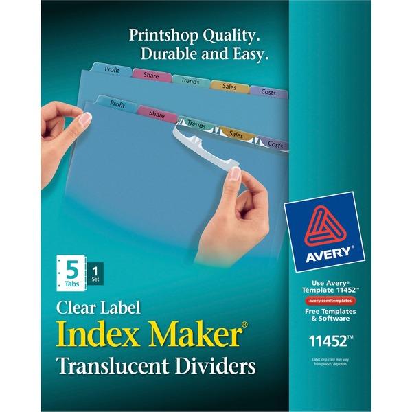 Avery Index Maker 5 Tab