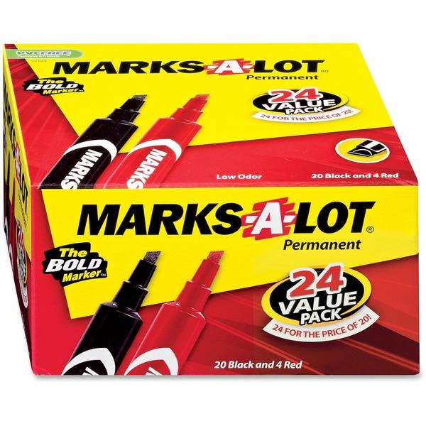 Avery Marks-A-Lot Large Size Permanent Marker, Black, Chisel Tip