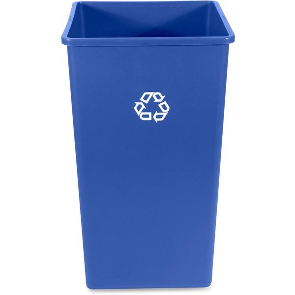 Rubbermaid Commercial 50-Gallon Square Recycling Container - 50 gal Capacity - Square - Weather Resistant, Easy to Clean, Compact - 6.3