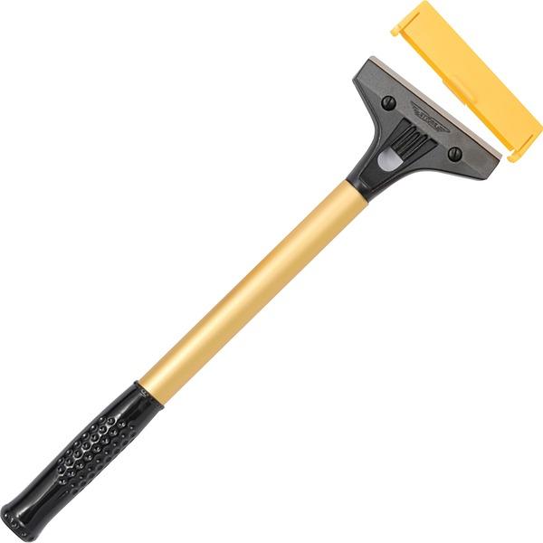 Ettore Heavy Duty Floor Scraper - Carbon Steel Blade - Heavy Duty, Wear Resistant - Gold, Black