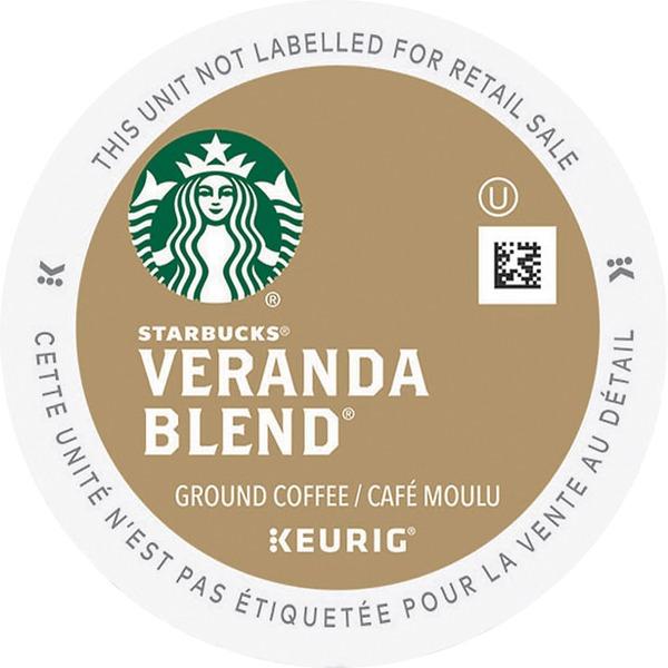 Starbucks Veranda Blend K-Cup - Compatible with Drip-coffee Brewer - Veranda Blend, Mellow, Toasted Nut, Soft Cocoa - Blonde - 24 / Box