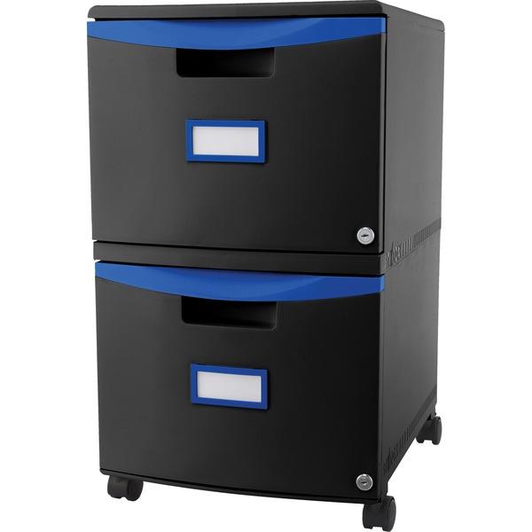 Storex 2-drawer Mobile File Cabinet - 18.3