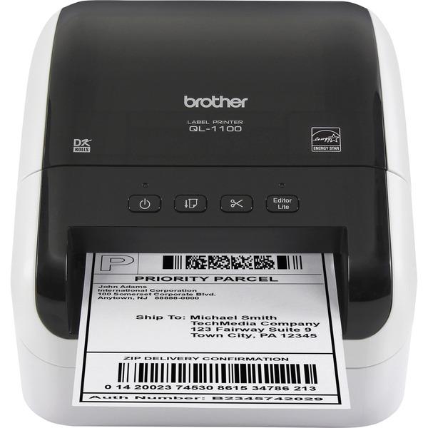 Brother QL-1100 Direct Thermal Printer - Monochrome - Desktop - Label Print - 4