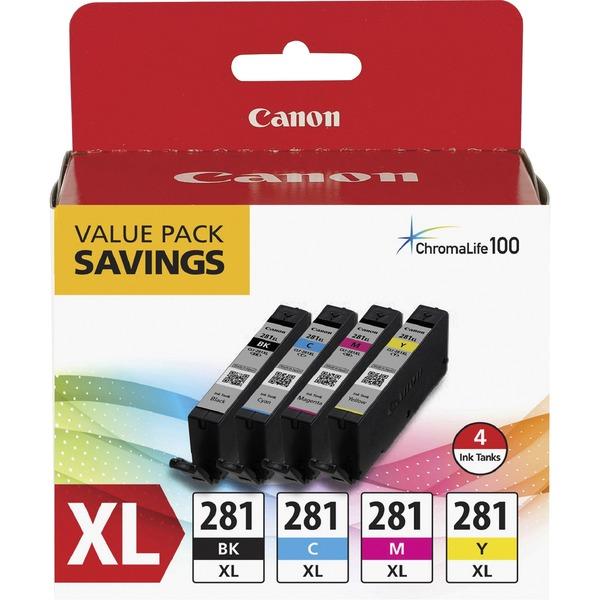 Canon CLI-281XL Ink Cartridge - Multicolor - Inkjet - 4 / Pack