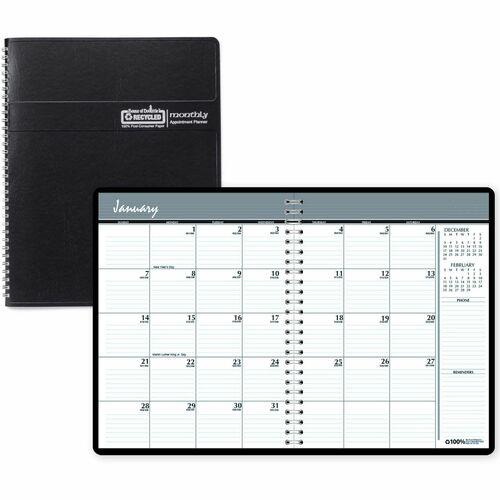 House of Doolittle Expense Log/Memo Page Monthly Planner - Julian Dates - Monthly - 1.2 Year - December 2024 till January 2026 - 1 Month Double Page Layout - 6 7/8