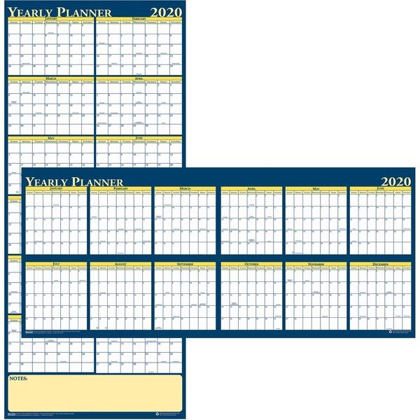 House of Doolittle Laminated Yearly Wall Planner - Julian Dates - Yearly - January 2025 till December 2025 - 60