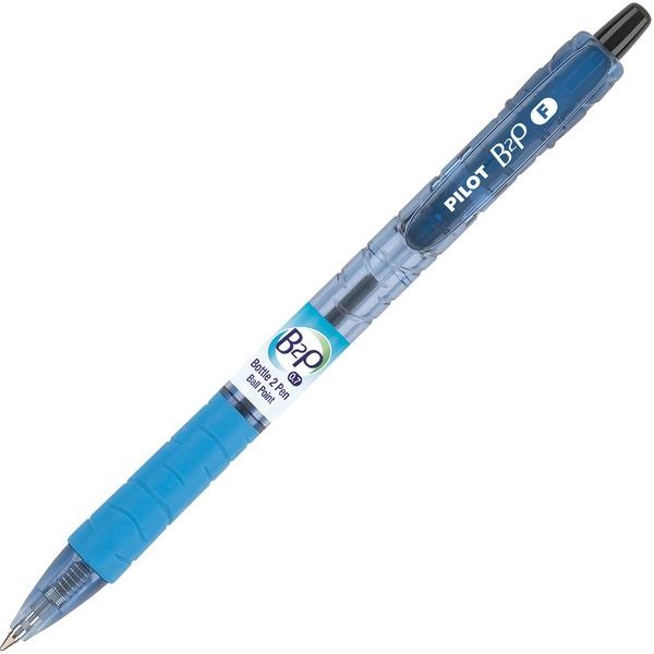 Pilot Bottle to Pen (B2P) B2P Recycled Retractable Ballpoint Pens - Fine Pen Point - 0.7 mm Pen Point Size - Refillable - Retractable - Black Gel-based Ink - Plastic Barrel - 12 / Dozen