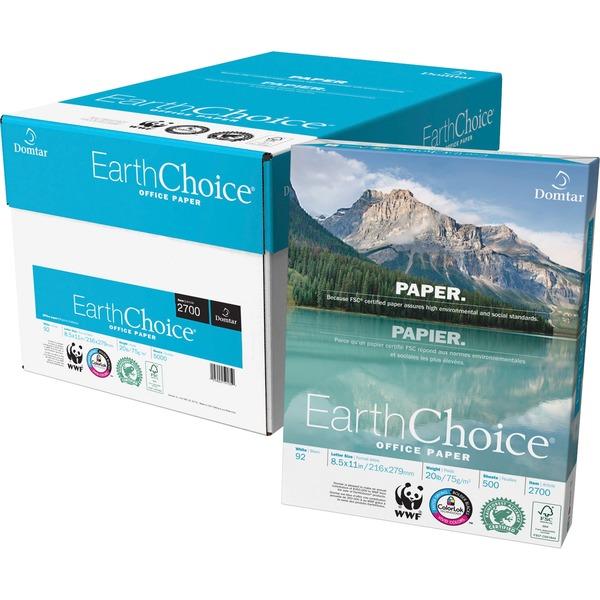 Knowledge Tree  Domtar Domtar EarthChoice Office Paper - Letter - 8 1/2 x  11 - 20 lb Basis Weight - 5000 / Carton - White