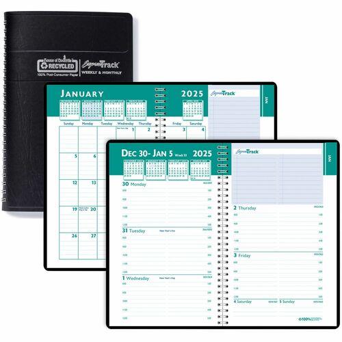 House of Doolittle Express Track Small Weekly/Monthly Calendar Planner - Julian Dates - Weekly, Monthly - 1.1 Year - January 2025 till January 2026 - 8:00 AM to 5:00 PM - 1 Week, 1 Month Double Page L