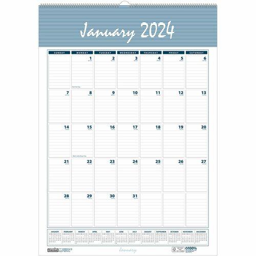 House of Doolittle Bar Harbor 12-Month Wall Calendar - Julian Dates - Monthly - 1 Year - January 2025 till December 2025 - 1 Month Single Page Layout - 22