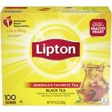 Lipton® Classic Tea Bags - Black Tea - 1.3 oz Per Packet - 100 Teabag - 100 / Box