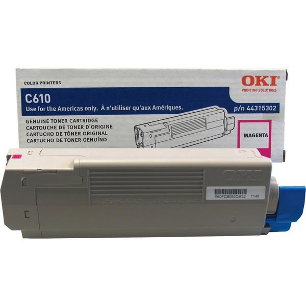 Oki Original Toner Cartridge - LED - 6000 Pages - Magenta - 1 Each