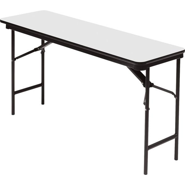 Iceberg Premium Wood Laminate Folding Table - Gray Rectangle, Melamine Top - 60