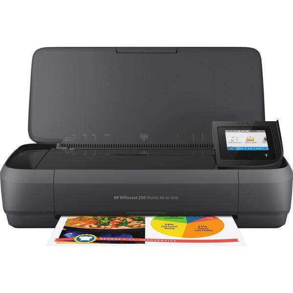 HP Officejet 250 Inkjet Multifunction Printer - Color - Copier/Printer/Scanner - 20 ppm Mono/19 ppm Color Print - 4800 x 1200 dpi Print - Manual Duplex Print - 600 dpi Optical Scan - 50 sheets Input -