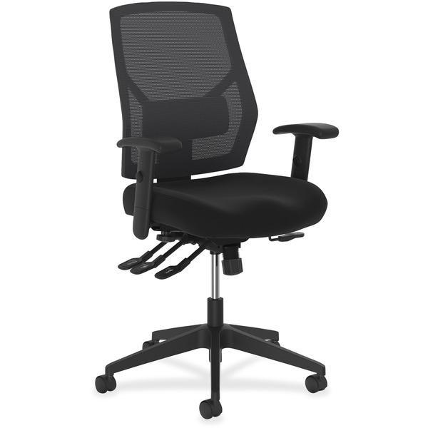 HON Crio High-Back Task Chair - Black Fabric Seat - Black Back - 5-star Base - 26