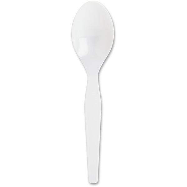 Genuine Joe Heavyweight Disposable Spoons - 1 Piece(s) - 1000/Carton - 1 x Spoon - Disposable - White