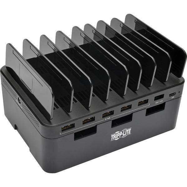 Tripp Lite 7-Port USB Charging Station Hub Quick Charge 3.0, USB-C, Storage - 60 W Output Power - 120 V AC, 230 V AC Input Voltage - 5 V DC Output Voltage - 3 A Output Current