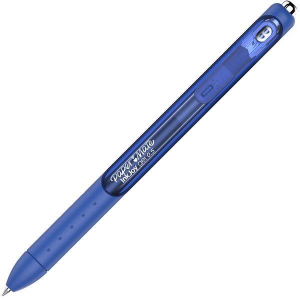 Paper Mate InkJoy Gel Pen - 0.5 mm Pen Point Size - Retractable - Blue Gel-based Ink - Blue Barrel - 12 / Box