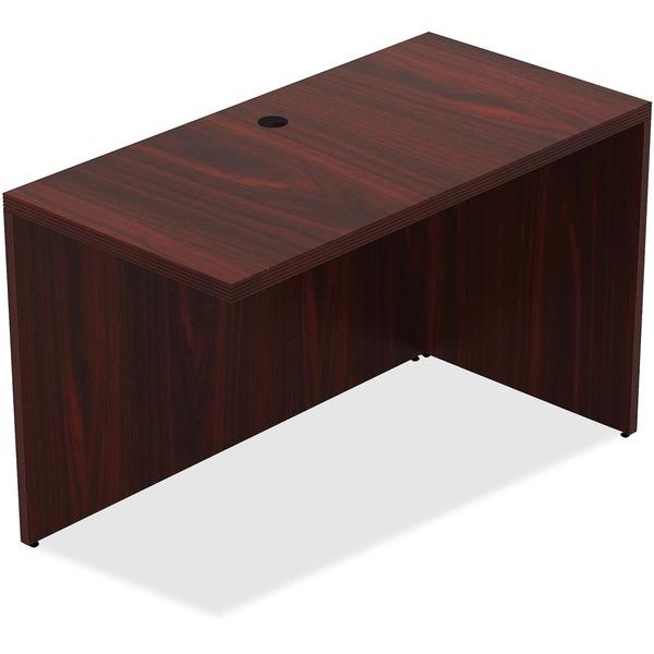 Lorell Chateau Series Mahogany Laminate Desking Return - 47.3