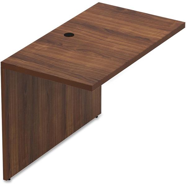 Lorell Chateau Series Mahogany Laminate Desking - 41.4