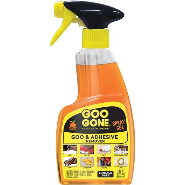 Goo Gone Spray Gel - Gel - 12 oz (0.75 lb) - Bottle - 6 / Carton - Orange