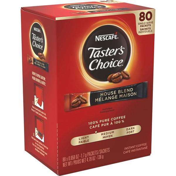 Nescafe Taster's Choice House Blend Coffee Packets Instant - House Blend - 0.1 oz Per Packet - 80 Stick - 80 / Box