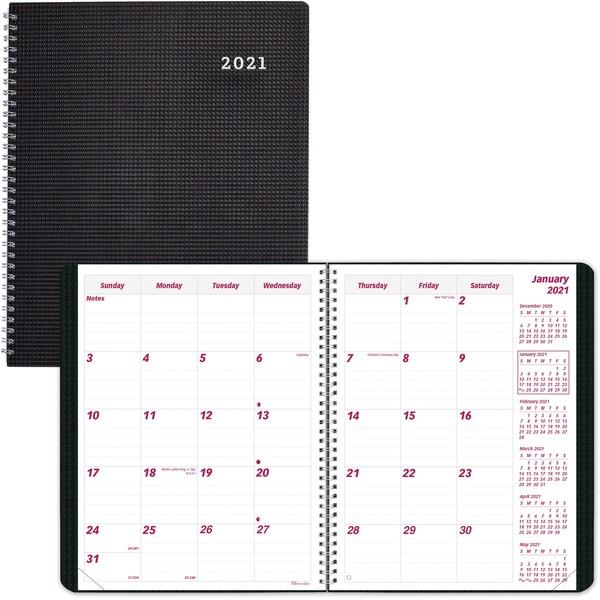 Brownline Duraflex 14-Month Monthly Planner - Julian Dates - Monthly - 1.2 Year - December 2020 till January 2022 - 1 Month Double Page Layout - 7 1/8