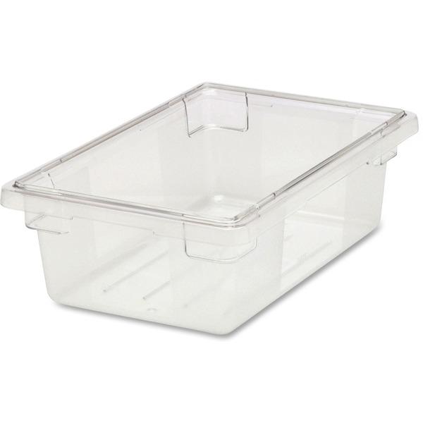 Rubbermaid Commercial 3-1/2 Gallon Clear Food/Tote Box - External Dimensions: 18