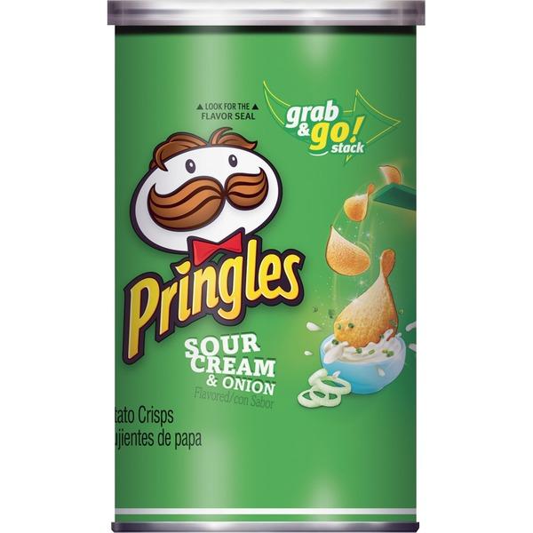 Pringles® Sour Cream & Onion - Sour Cream, Onion - Can - 1 Serving Can - 2.50 oz - 12 / Carton