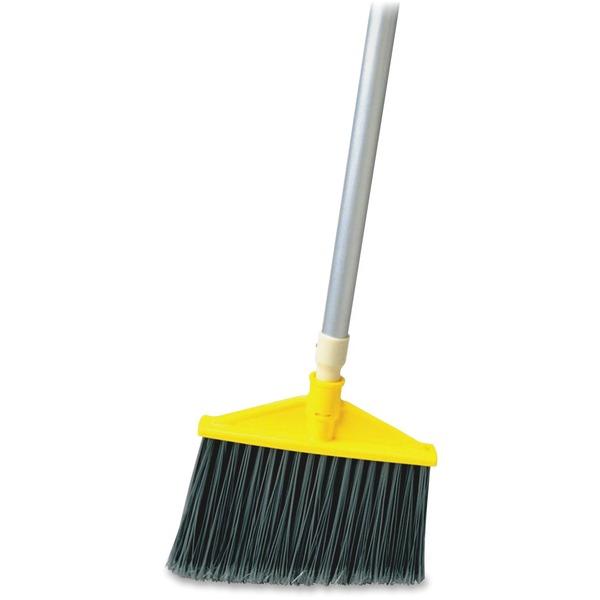 Rubbermaid Commercial Aluminum Handle Angle Broom - Polypropylene Bristle - 56