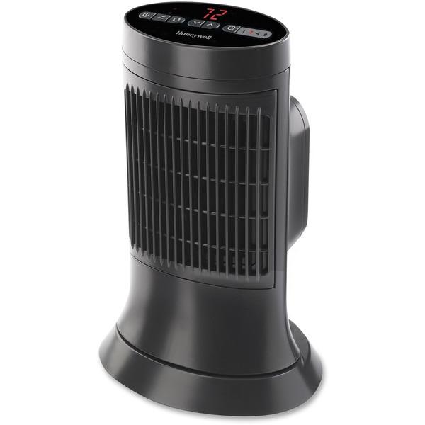 Honeywell Digital Ceramic Compact Heater - Ceramic - Electric - 750 W to 1500 W - 2 x Heat Settings - Timer - 1500 W - Tower - Black