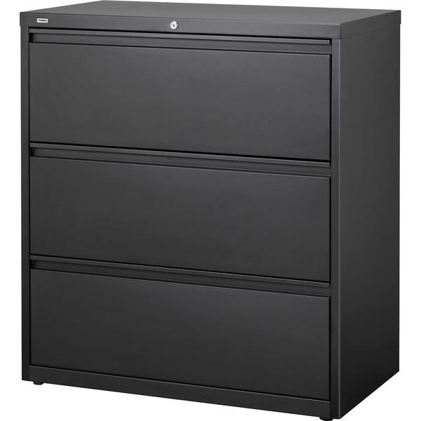 Lorell 3-Drawer Black Lateral Files - 36