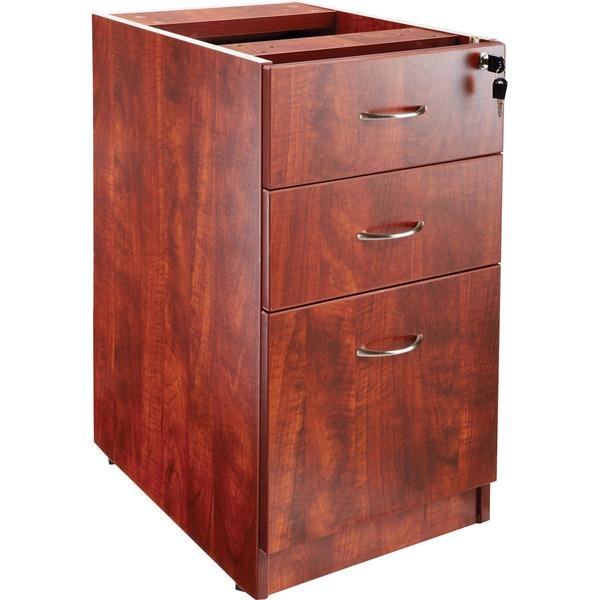 Lorell Essentials Hanging Fixed Pedestal - 3-Drawer - 15.5