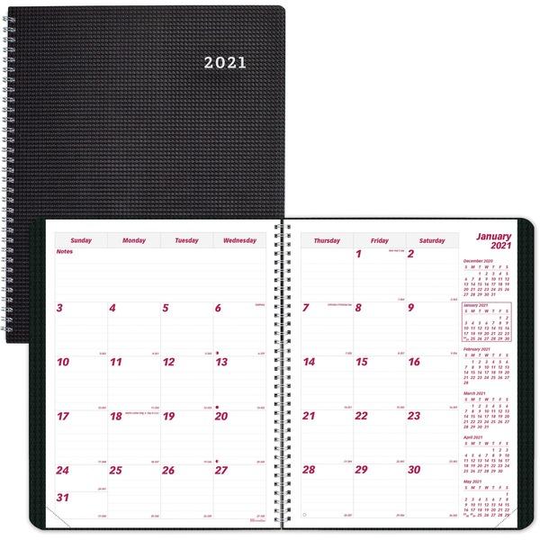 Brownline DuraFlex 14-Month Monthly Planner - Julian Dates - Monthly - 1.2 Year - December 2020 till January 2022 - 1 Month Single Page Layout - 11