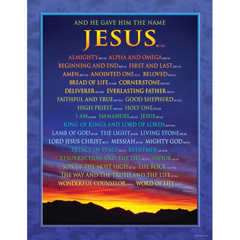 Knowledge Tree Carson Dellosa Education Names Of Jesus Chart