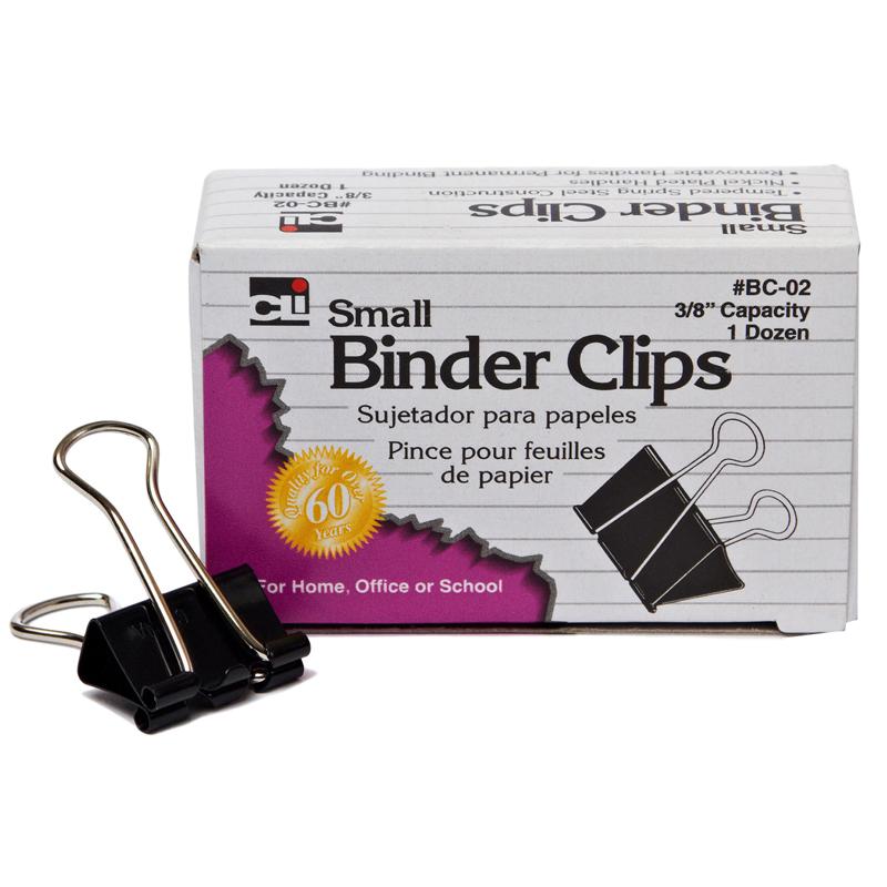 ACCO Binder Clips, Large, Black, 12/Box