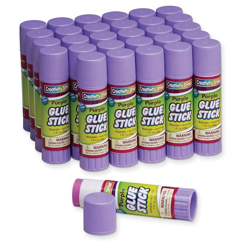 CLI Glue Sticks Class Pack - 0.28 oz - 30 / Box - Purple