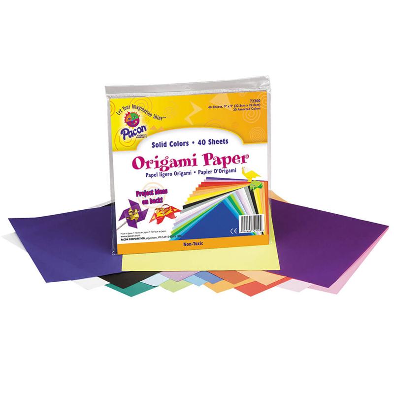 Origami Paper, Assorted Colors, 9