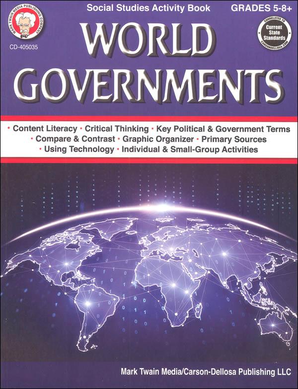 World Governments Workbook, Grades 5-8+