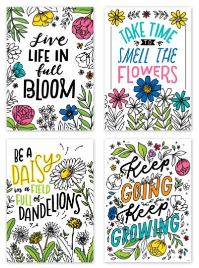 Knowledge Tree | Creative Teaching Press Bright Blooms 4-poster Pack ...