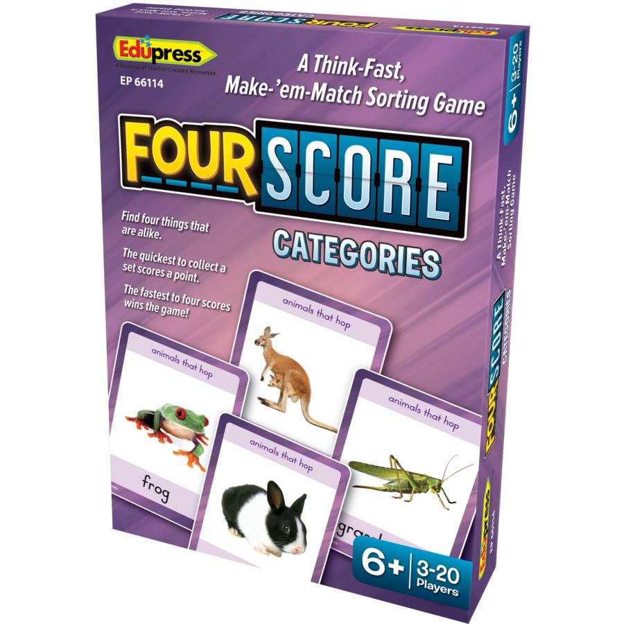 Knowledge Tree Teacher Created Resources Four Score Card Game Categories